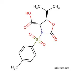 Molecular Structure of 487059-73-4 (4-Oxazolidinecarboxylic acid,
5-(1-methylethyl)-3-[(4-methylphenyl)sulfonyl]-2-oxo-, (4S,5R)-)