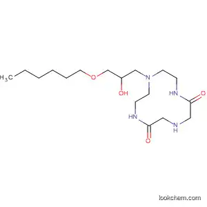 Molecular Structure of 488702-66-5 (1,4,7,10-Tetraazacyclododecane-2,6-dione,
10-[3-(hexyloxy)-2-hydroxypropyl]-)