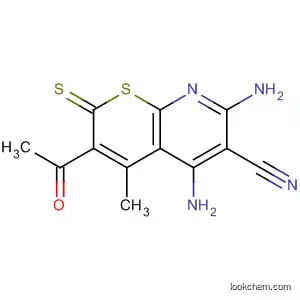 Molecular Structure of 488830-58-6 (2H-Thiopyrano[2,3-b]pyridine-6-carbonitrile,
3-acetyl-5,7-diamino-4-methyl-2-thioxo-)