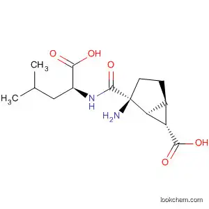 Molecular Structure of 488858-72-6 (Bicyclo[3.1.0]hexane-6-carboxylic acid,
2-amino-2-[[[(1S)-1-carboxy-3-methylbutyl]amino]carbonyl]-,
(1S,2S,5R,6S)-)