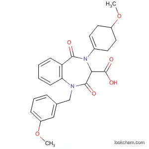 Molecular Structure of 489446-49-3 (1H-1,4-Benzodiazepine-3-carboxylic acid,
2,3,4,5-tetrahydro-4-(4-methoxyphenyl)-1-[(3-methoxyphenyl)methyl]-2,5
-dioxo-)