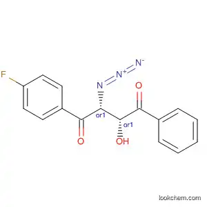Molecular Structure of 489474-03-5 (1,4-Butanedione, 2-azido-1-(4-fluorophenyl)-3-hydroxy-4-phenyl-,
(2R,3R)-rel-)