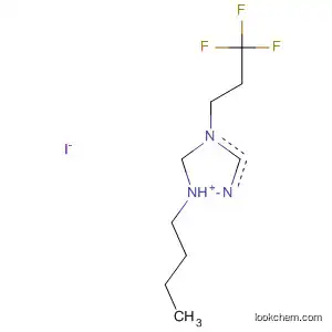 Molecular Structure of 490024-66-3 (1H-1,2,4-Triazolium, 1-butyl-4-(3,3,3-trifluoropropyl)-, iodide)