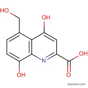 Molecular Structure of 495409-00-2 (2-Quinolinecarboxylic acid, 4,8-dihydroxy-5-(hydroxymethyl)-)