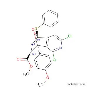 Molecular Structure of 495414-50-1 (5,8-Epoxyisoquinoline-7-carboxylic acid,
1,3-dichloro-5,6,7,8-tetrahydro-8-(4-methoxyphenyl)-5-(phenylthio)-,
methyl ester, (5R,7S,8S)-rel-)