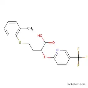 Molecular Structure of 496050-09-0 (Butanoic acid,
4-[(2-methylphenyl)thio]-2-[[5-(trifluoromethyl)-2-pyridinyl]oxy]-)