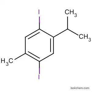 Molecular Structure of 496800-89-6 (Benzene, 1,4-diiodo-2-methyl-5-(1-methylethyl)-)
