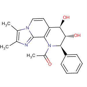 Molecular Structure of 497179-95-0 (Imidazo[1,2-h][1,7]naphthyridine-7,8-diol,
10-acetyl-7,8,9,10-tetrahydro-2,3-dimethyl-9-phenyl-, (7R,8R,9R)-)