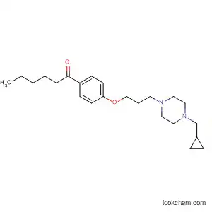 Molecular Structure of 497253-20-0 (1-Hexanone,
1-[4-[3-[4-(cyclopropylmethyl)-1-piperazinyl]propoxy]phenyl]-)
