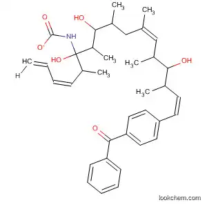 Molecular Structure of 497864-18-3 (1,6,14,16-Heptadecatetraene-4,10,12-triol,
1-(4-benzoylphenyl)-3,5,7,9,11,13-hexamethyl-, 12-carbamate,
(1Z,3S,4S,5S,6Z,9S,10R,11S,12S,13S,14Z)-)