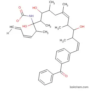 Molecular Structure of 497864-20-7 (1,6,14,16-Heptadecatetraene-4,10,12-triol,
1-(3-benzoylphenyl)-3,5,7,9,11,13-hexamethyl-, 12-carbamate,
(1Z,3S,4S,5S,6Z,9S,10R,11S,12S,13S,14Z)-)
