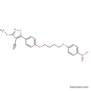 Molecular Structure of 498560-94-4 (4-Isothiazolecarbonitrile,
3-(methylthio)-5-[4-[4-(4-nitrophenoxy)butoxy]phenyl]-)