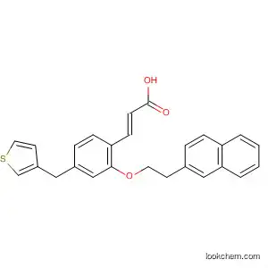 2-Propenoic acid,
3-[2-[2-(2-naphthalenyl)ethoxy]-4-(3-thienylmethyl)phenyl]-, (2E)-