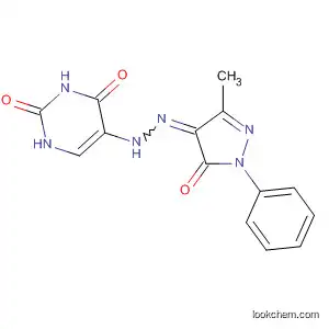 Molecular Structure of 499205-36-6 (2,4(1H,3H)-Pyrimidinedione,
5-[(1,5-dihydro-3-methyl-5-oxo-1-phenyl-4H-pyrazol-4-ylidene)hydrazino
]-)
