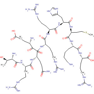 Molecular Structure of 499777-65-0 (L-Arginine,
L-threonyl-L-arginyl-L-a-glutamyl-L-glutaminyl-L-arginyl-L-arginyl-L-histidyl-
L-methionyl-L-lysyl-)