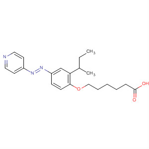Molecular Structure of 499779-57-6 (Hexanoic acid, 6-[2-(1-methylpropyl)-4-[(1E)-4-pyridinylazo]phenoxy]-)