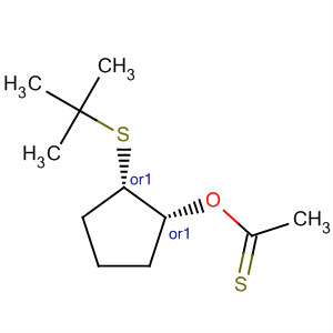 Molecular Structure of 499780-74-4 (Ethanethioic acid, S-[(1R,2S)-2-[(1,1-dimethylethyl)thio]cyclopentyl]
ester, rel-)