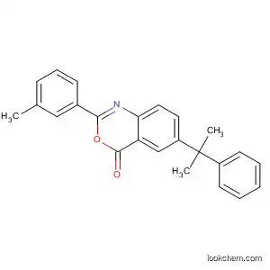 Molecular Structure of 500000-36-2 (4H-3,1-Benzoxazin-4-one,
2-(3-methylphenyl)-6-(1-methyl-1-phenylethyl)-)