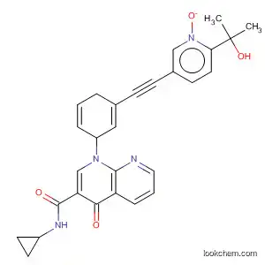 1,8-Naphthyridine-3-carboxamide,
N-cyclopropyl-1,4-dihydro-1-[3-[[6-(1-hydroxy-1-methylethyl)-1-oxido-3-
pyridinyl]ethynyl]phenyl]-4-oxo-