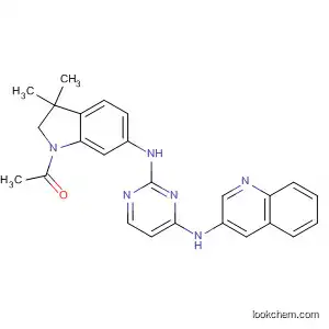 Molecular Structure of 500544-24-1 (1H-Indol-6-amine,
1-acetyl-2,3-dihydro-3,3-dimethyl-N-[4-(3-quinolinylamino)-2-pyrimidinyl
]-)
