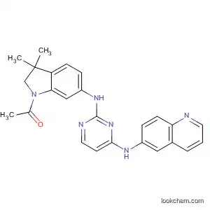 Molecular Structure of 500544-25-2 (1H-Indol-6-amine,
1-acetyl-2,3-dihydro-3,3-dimethyl-N-[4-(6-quinolinylamino)-2-pyrimidinyl
]-)