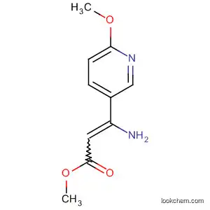 Molecular Structure of 500795-50-6 (2-Propenoic acid, 3-amino-3-(6-methoxy-3-pyridinyl)-, methyl ester)