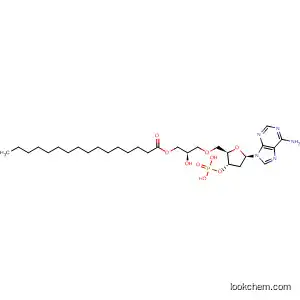 Molecular Structure of 500882-70-2 (3'-Adenylic acid, 2'-deoxy-,
mono[(2R)-2-hydroxy-3-[(1-oxohexadecyl)oxy]propyl] ester)