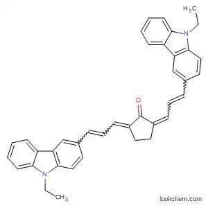 Molecular Structure of 500905-67-9 (Cyclopentanone, 2,5-bis[3-(9-ethyl-9H-carbazol-3-yl)-2-propenylidene]-)
