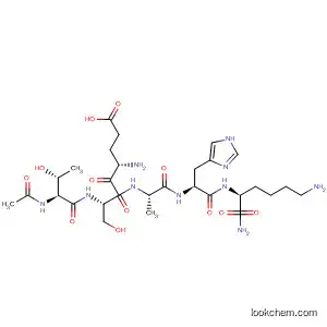 Molecular Structure of 500906-82-1 (L-Lysinamide, N-acetyl-L-threonyl-L-a-glutamyl-L-seryl-L-alanyl-L-histidyl-)