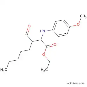 Molecular Structure of 500913-17-7 (Octanoic acid, 3-formyl-2-[(4-methoxyphenyl)amino]-, ethyl ester,
(2S,3R)-)