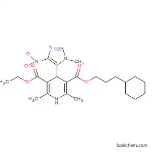 Molecular Structure of 501119-74-0 (3,5-Pyridinedicarboxylic acid,
1,4-dihydro-2,6-dimethyl-4-(1-methyl-4-nitro-1H-imidazol-5-yl)-,
3-cyclohexylpropyl ethyl ester)