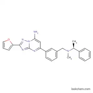 Molecular Structure of 501343-70-0 ([1,2,4]Triazolo[1,5-a]pyrimidin-7-amine,
2-(2-furanyl)-5-[3-[[methyl[(1S)-1-phenylethyl]amino]methyl]phenyl]-)