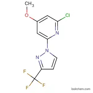 Molecular Structure of 501676-74-0 (Pyridine, 2-chloro-4-methoxy-6-[3-(trifluoromethyl)-1H-pyrazol-1-yl]-)