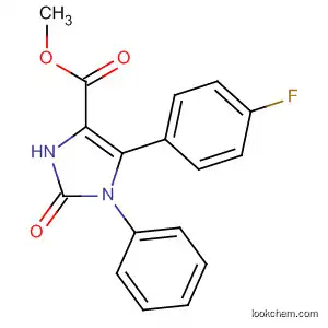 Molecular Structure of 501691-20-9 (1H-Imidazole-4-carboxylic acid,
5-(4-fluorophenyl)-2,3-dihydro-2-oxo-1-phenyl-, methyl ester)