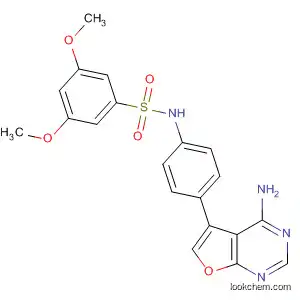 Molecular Structure of 501696-93-1 (Benzenesulfonamide,
N-[4-(4-aminofuro[2,3-d]pyrimidin-5-yl)phenyl]-3,5-dimethoxy-)