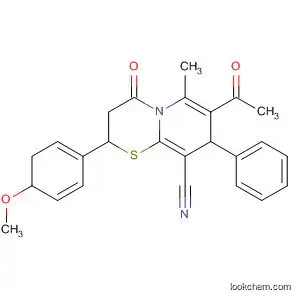Molecular Structure of 501947-94-0 (2H,8H-Pyrido[2,1-b][1,3]thiazine-9-carbonitrile,
7-acetyl-3,4-dihydro-2-(4-methoxyphenyl)-6-methyl-4-oxo-8-phenyl-)