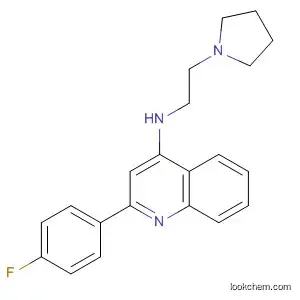 Molecular Structure of 510755-21-2 (4-Quinolinamine, 2-(4-fluorophenyl)-N-[2-(1-pyrrolidinyl)ethyl]-)