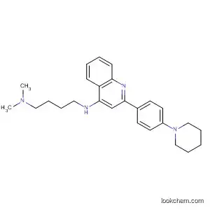 Molecular Structure of 510755-26-7 (1,4-Butanediamine,
N,N-dimethyl-N'-[2-[4-(1-piperidinyl)phenyl]-4-quinolinyl]-)