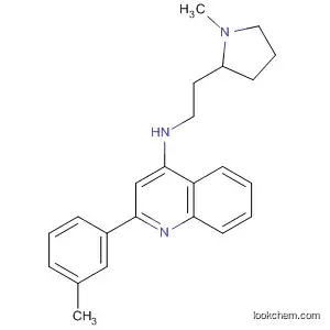 Molecular Structure of 510755-32-5 (4-Quinolinamine, 2-(3-methylphenyl)-N-[2-(1-methyl-2-pyrrolidinyl)ethyl]-)
