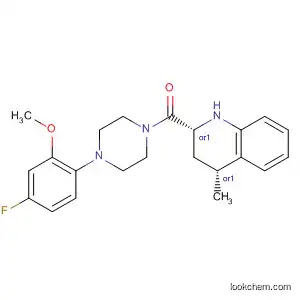 Piperazine,
1-(4-fluoro-2-methoxyphenyl)-4-[[(2R,4R)-1,2,3,4-tetrahydro-4-methyl-2-
quinolinyl]carbonyl]-, rel-