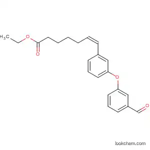 Molecular Structure of 514804-99-0 (6-Heptenoic acid, 7-[3-(3-formylphenoxy)phenyl]-, ethyl ester, (6Z)-)