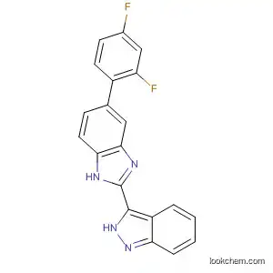 Molecular Structure of 518356-43-9 (1H-Benzimidazole, 5-(2,4-difluorophenyl)-2-(2H-indazol-3-yl)-)