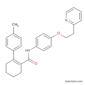 Molecular Structure of 537715-47-2 (1-Cyclohexene-1-carboxamide,
2-(4-methylphenyl)-N-[4-[2-(2-pyridinyl)ethoxy]phenyl]-)