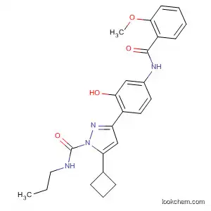 1H-Pyrazole-1-carboxamide,
5-cyclobutyl-3-[2-hydroxy-4-[(2-methoxybenzoyl)amino]phenyl]-N-propyl-