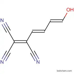 Molecular Structure of 550379-40-3 (1,3,5-Hexatriene-1,1,2-tricarbonitrile, 6-hydroxy-, (3E,5E)-)