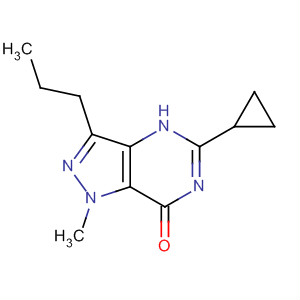 7H-Pyrazolo[4,3-d]pyrimidin-7-one,  5-cyclopropyl-1,4-dihydro-1-methyl-3-propyl-