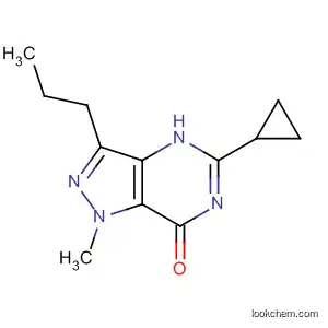Molecular Structure of 552330-56-0 (7H-Pyrazolo[4,3-d]pyrimidin-7-one,
5-cyclopropyl-1,4-dihydro-1-methyl-3-propyl-)