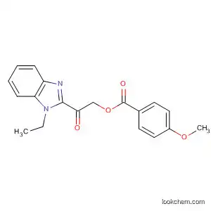 Molecular Structure of 566930-43-6 (Benzoic acid, 4-methoxy-, 2-(1-ethyl-1H-benzimidazol-2-yl)-2-oxoethyl
ester)