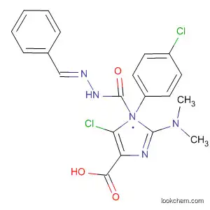 Molecular Structure of 569371-41-1 (1H-Imidazole-4-carboxylic acid,
5-chloro-1-(4-chlorophenyl)-2-(dimethylamino)-,
(2E)-(phenylmethylene)hydrazide)
