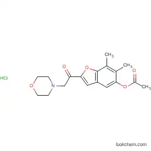 Molecular Structure of 581807-63-8 (Ethanone,
1-[5-(acetyloxy)-6,7-dimethyl-2-benzofuranyl]-2-(4-morpholinyl)-,
hydrochloride)